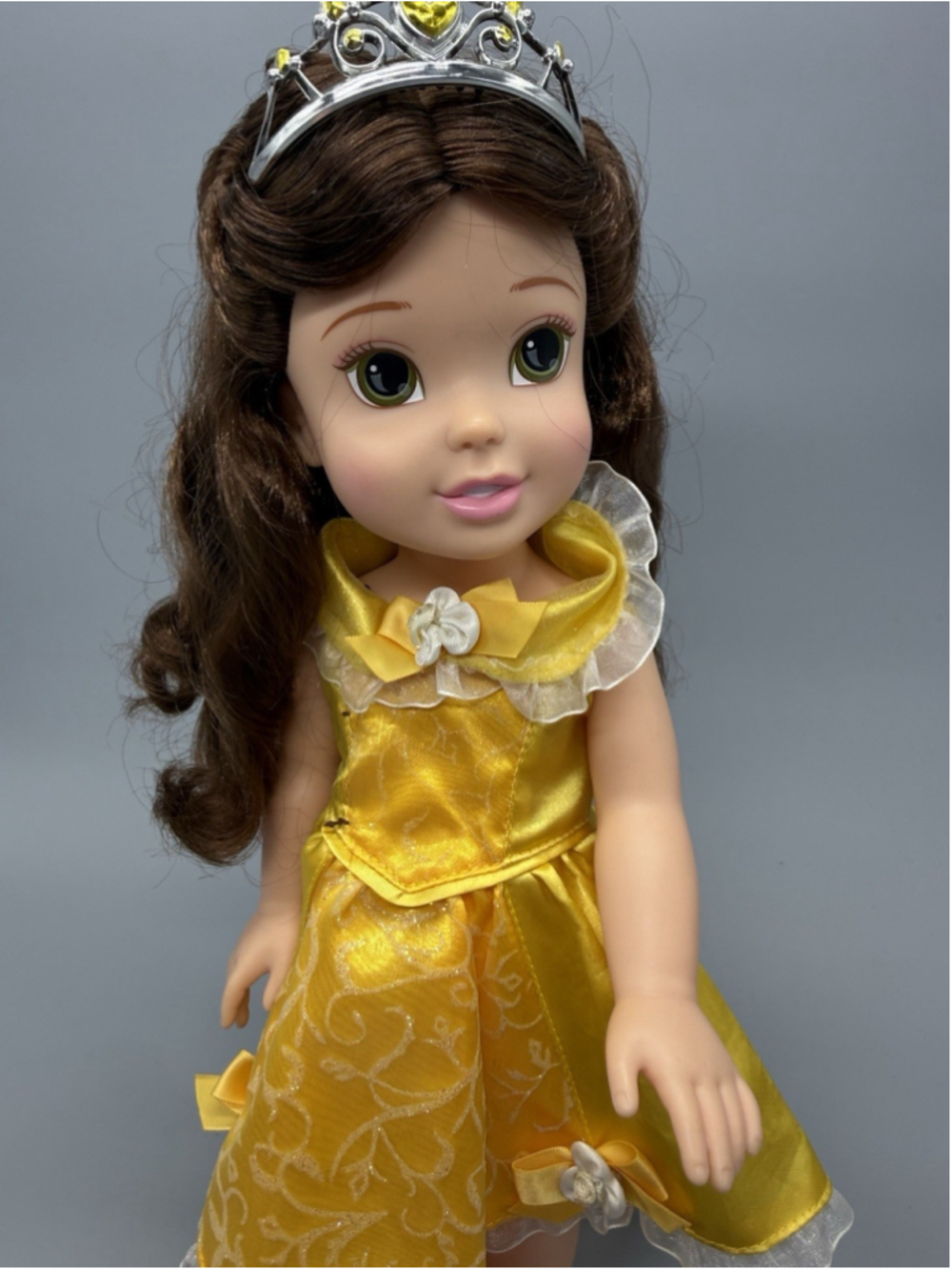 Belle My First Princess Beauty Beast Disney Doll 14" Yellow Dress Hair Tiara